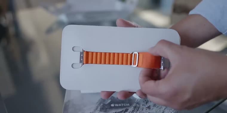 The orange Alpine Loop, chosen on looks alone