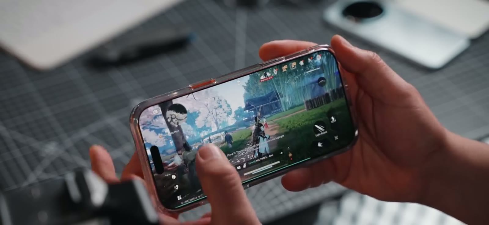 The test: 4K export running while the game plays on