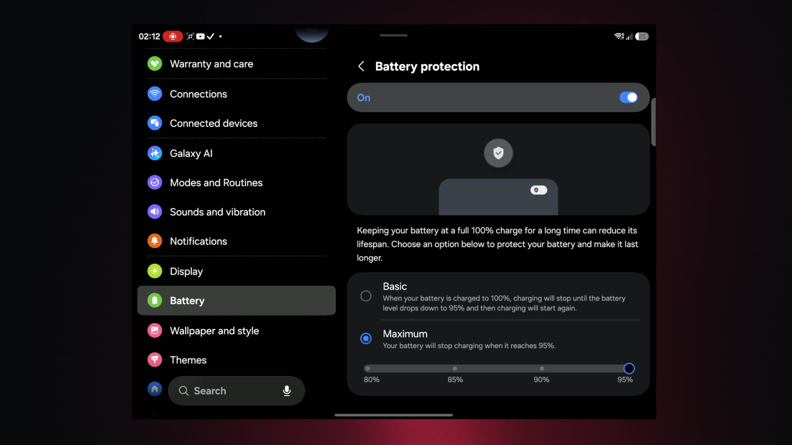 Galaxy Z Fold 8   Battery protection