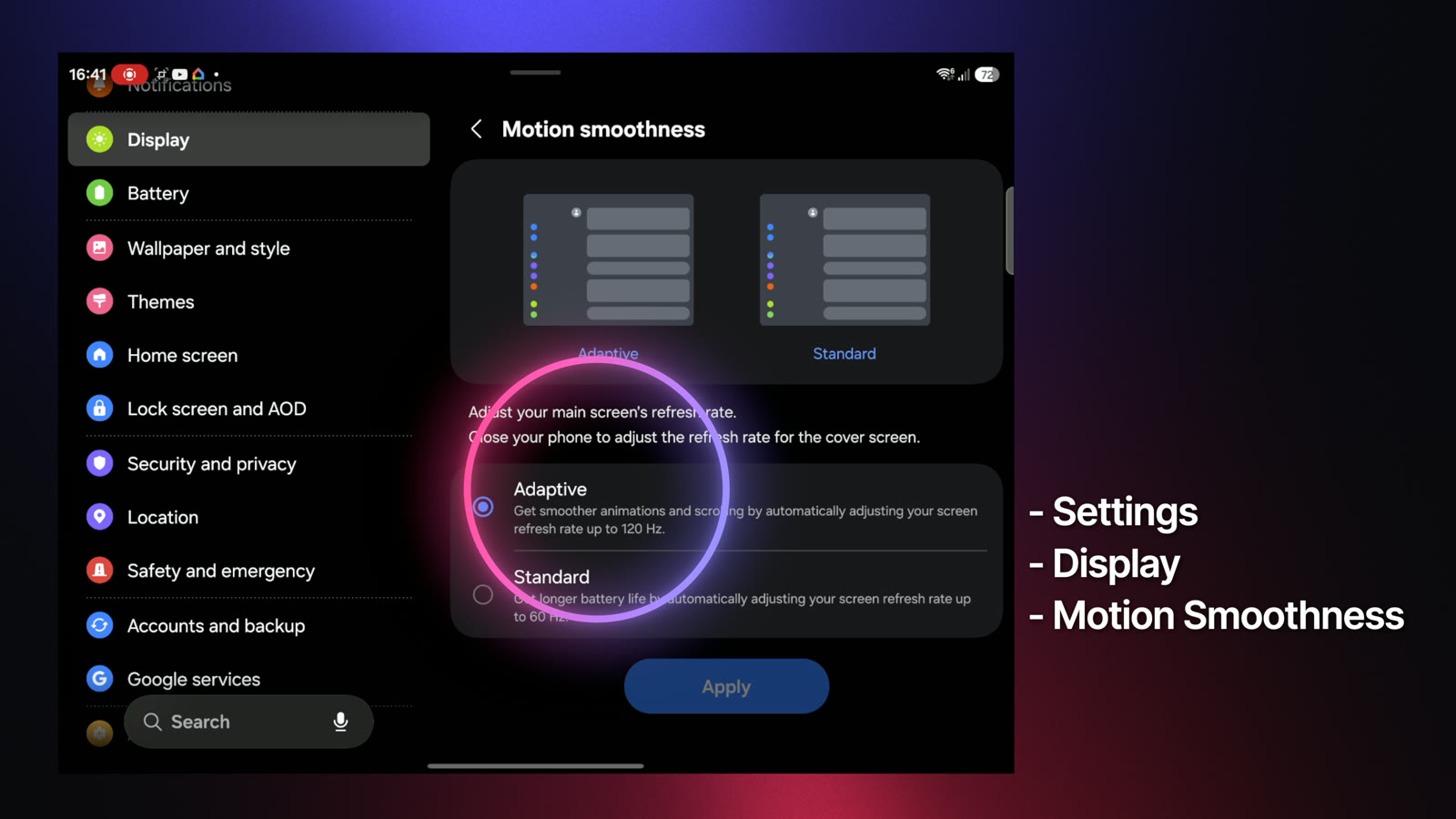 Galaxy Z Fold 8   Motion Smoothness