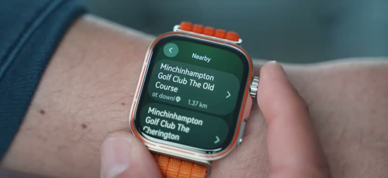 Nearby golf courses found and mapped at a random public course