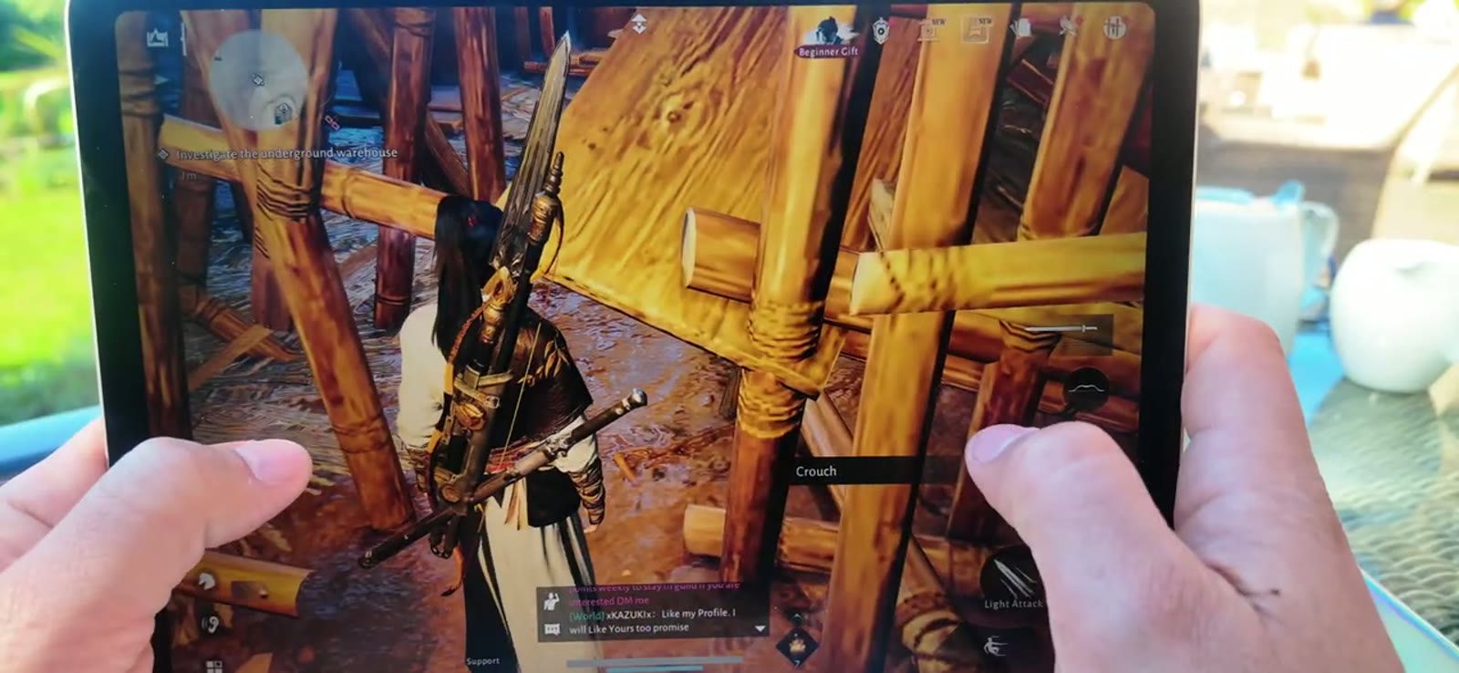 Outdoor gaming on the Air: playable without squinting