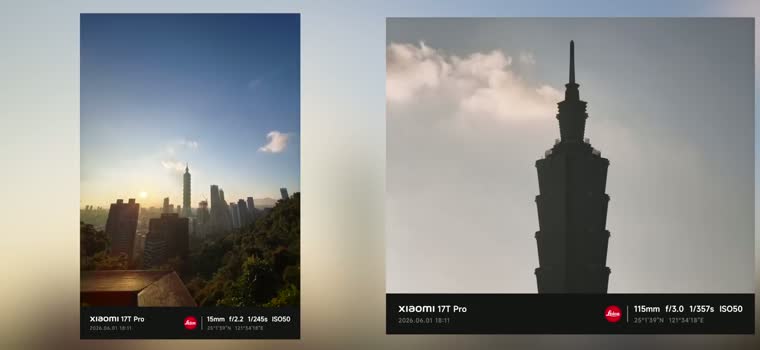 Taipei 101 at 15mm and at 115mm, straight out of the phone